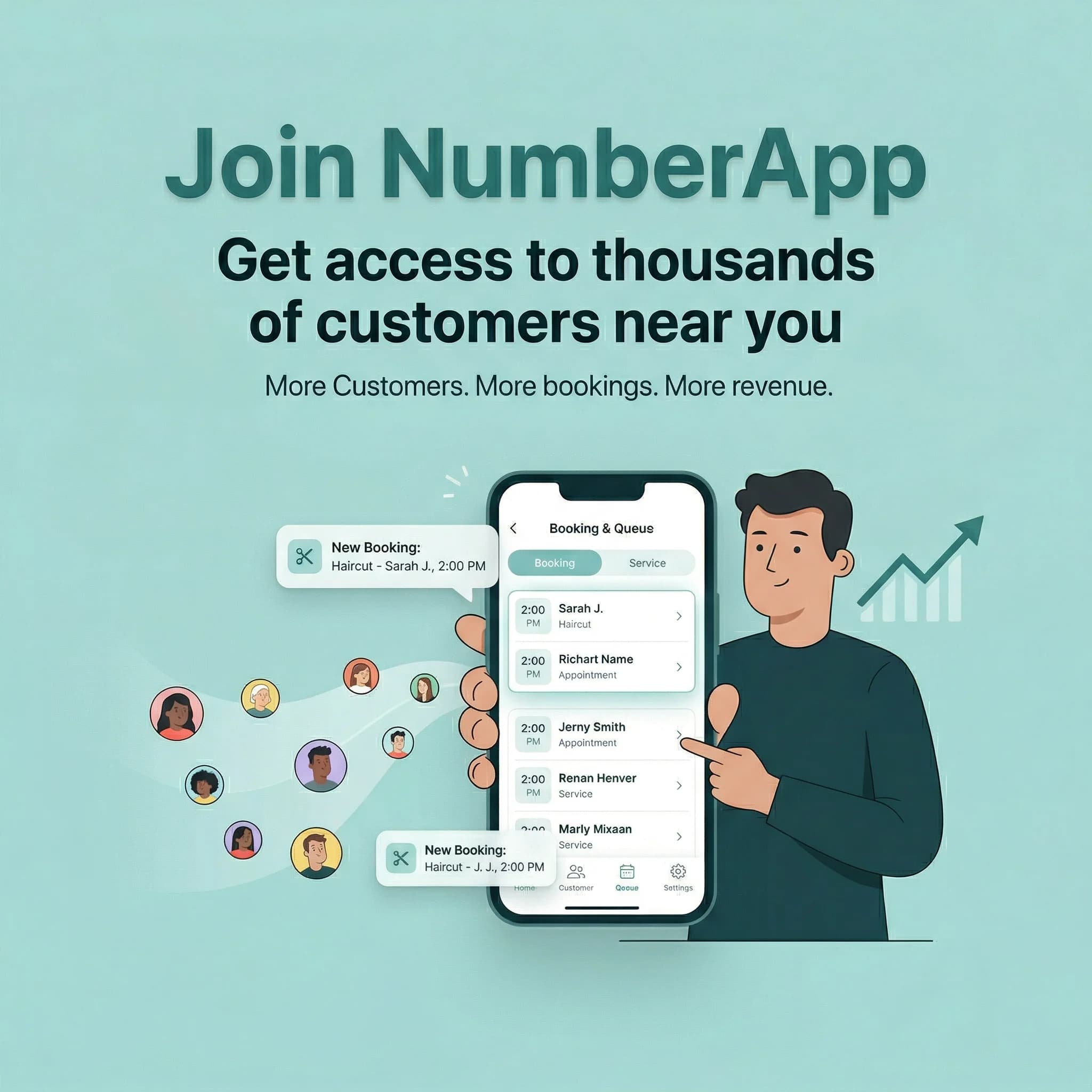 NumberApp for salon businesses